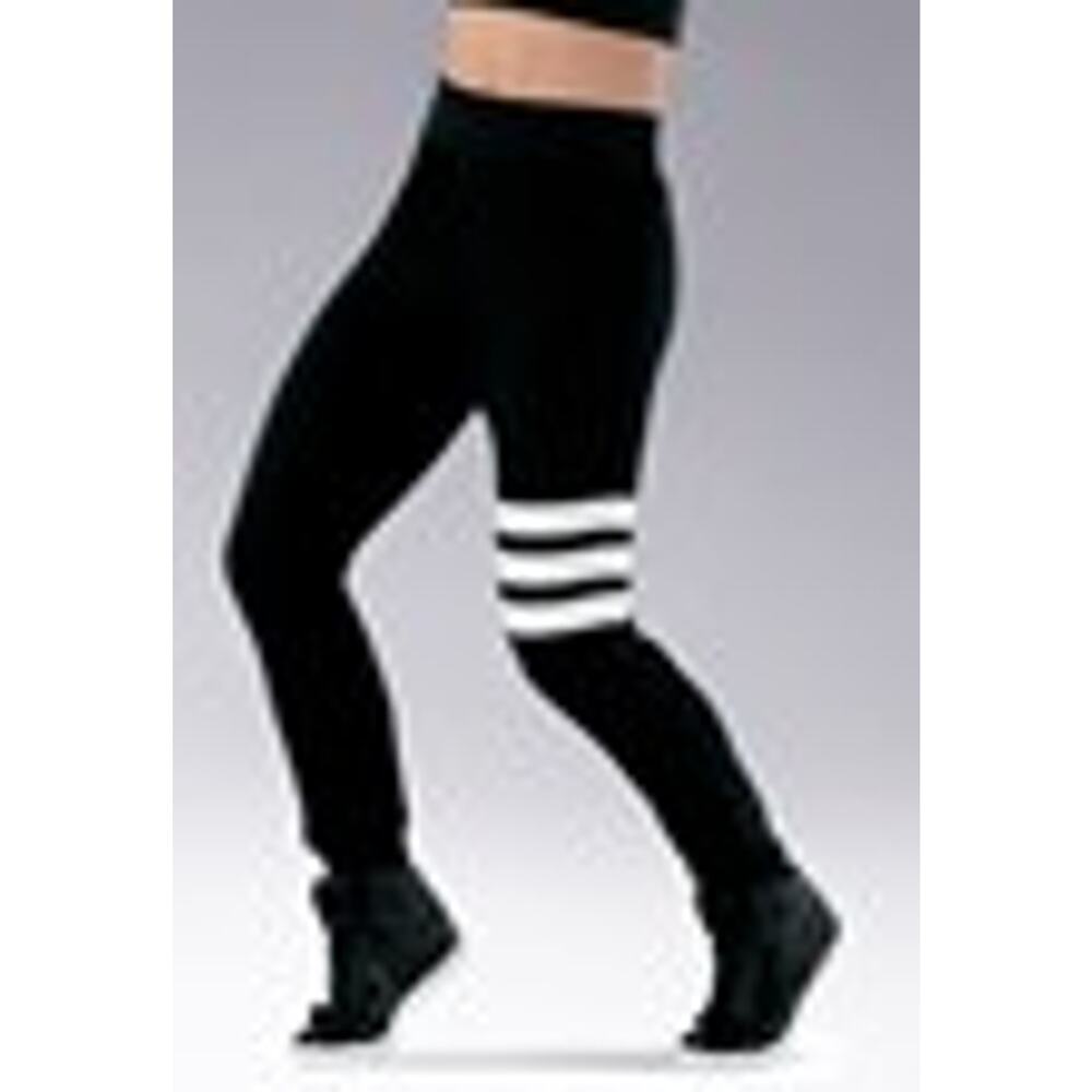 Dance Joggers Urban Groove AH9836 Small Adult White Black Hip Hop Striped
